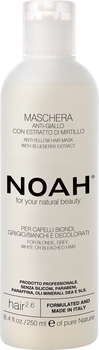 Maska neutralizująca zażółcenia Noah Anti-Yellow do włosów blond z ekstraktem z borówki 250 ml (8034063522188)