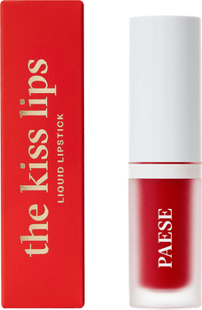 Matowa szminka w płynie Paese The Kiss Lips 06 Classic Red z witaminą E 3.4 ml (5902627624599)