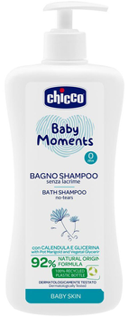 Шампунь для тіла та волосся Chicco Baby Moments без сліз з екстрактом календули 750 мл (8058664138432)
