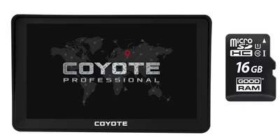 GPS Навигатор COYOTE&nbsp;812 TORR 512mb 8gb на Андроид GPS с Wifi для легкового и грузового транспорта + MicroSD карта памяти 16GB