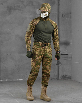 Тактичний військовий польовий костюм Grader ( Убакс + Штани ), Камуфляж: Піксель, Розмір: S
