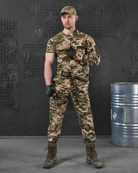 Тактичний військовий польовий костюм Defender ( Кітель + Футболка + Штани ), Камуфляж: Піксель ЗСУ, Розмір: XL