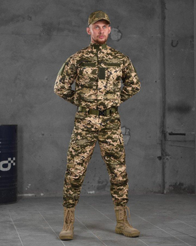 Тактичний військовий польовий костюм статутний Hunter ( Кітель + Штани ), Камуфляж: Піксель, Розмір: L
