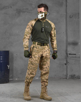 Тактичний військовий польовий костюм Compact ( Убакс + Штани ), Камуфляж: Піксель, Розмір: XL