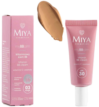 Krem BB Miya Cosmetics MyBBbalm witaminowy SPF30 03 Beige 30 ml (5904804152543)
