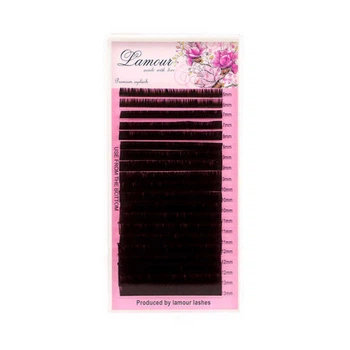 Ресницы Lamour D 0,10 (20 рядов: 6-13 мм), темный шоколад (2000994183695)