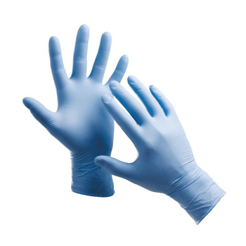 Перчатки нитриловые упаковка - 5 пар, размер M (без пудры), плотность 3,5 г, голубые (5703538271878)