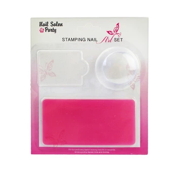 Набор для стемпинга Stamping Nail Art штамп скрапер и пластина цвет белый
