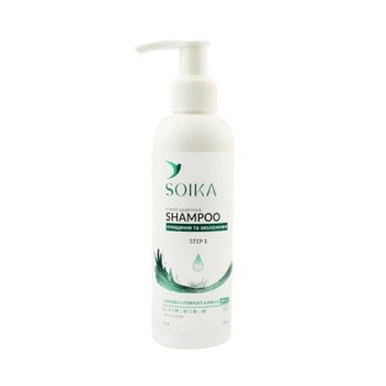 Шампунь для волос Soika Shampoo очищающий и увлажняющий с гидролатами гамамелиса арники и витаминами для ежедневного ухода 300 мл