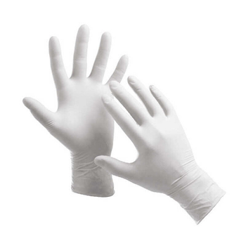 Перчатки латексные упаковка - 5 пар, размер S (без пудры), белые (2000105035547)