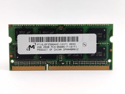 Оперативна пам'ять для ноутбука SODIMM Micron DDR3 2Gb 1066MHz PC3-8500S (MT16JSF25664HZ-1G1F1) 13334