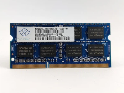 Оперативная память для ноутбука SODIMM Nanya DDR3 2Gb 1066MHz PC3-8500S (NT2GC64B8HC0NS-BE) 13326 Б/У