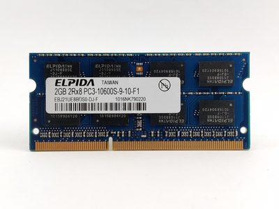 Оперативная память для ноутбука SODIMM Elpida DDR3 2Gb 1333MHz PC3-10600S (EBJ21UE8BDS0-DJ-F) 13352 Б/У