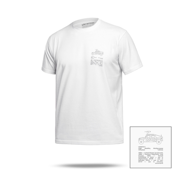 Футболка Basic Military T-Shirt. HMMWV. Cotton, белый. Размер XL