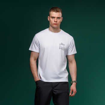 Футболка Basic Military T-Shirt. HMMWV. Cotton, білий. Розмір L
