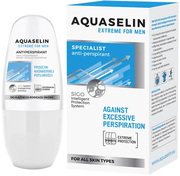 Шариковый антиперспирант Aquaselin Extreme Men против повышенной потливости 50 мл (5900116043760)