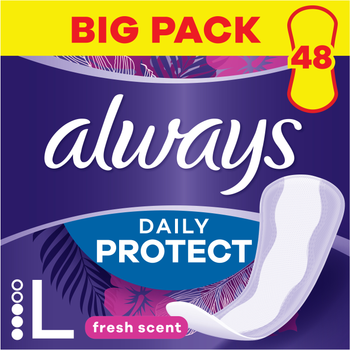 Щоденні прокладки Always Daily Protect Long Свіжий аромат 48 шт (8700216461702)