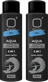 Шампунь-гель для душа O'Shy Men 2 in 1 Aqua 400 мл х 2 шт (4820019802947)