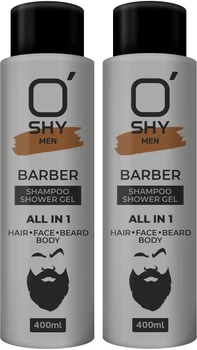 Шампунь-гель для душа O'Shy Men All in 1 Barber 400 мл х 2 шт (4820019802954)
