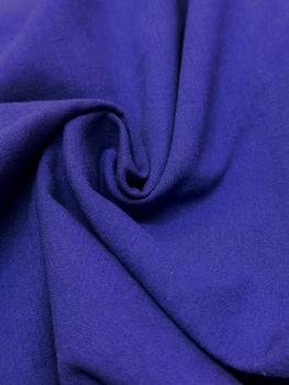 Ткань хлопковый креп Клер джинсовый 120грм2 130см 1пог.м.(473-D620-126)