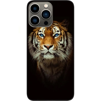 Силиконовый чехол SMTT для iPhone 13 Pro Max с картинкой Тигр