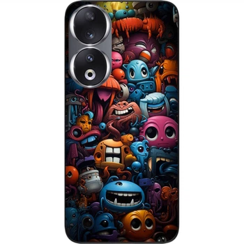 Силиконовый чехол бампер SMTT для Honor 90 с картинкой Монстрики