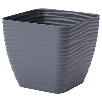 Горшок для цветов Form-Plastic Sahara мини Квадро-23 7,5 л антрацит (3650-014)