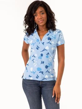 Поло женское U.S. Polo Assn 415927-ZH00A XS Голубое (786660554694)