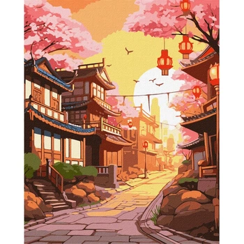 Картина по номерам Идейка Японская улочка, 40x50 см (KHO3645)