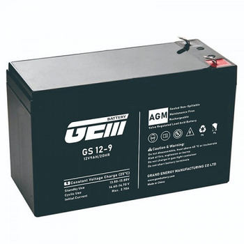Аккумуляторная батарея GEM Battery GS 12-9 AGM 12V 9.0A Black