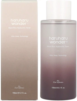 Тонік для обличчя Haruharu Wonder Hyaluronic з чорним рисом 150 мл (8809532220953)