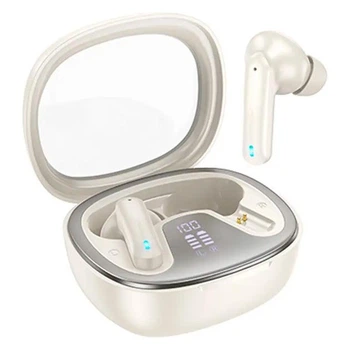 Бездротові блютуз навушники HOCO airdots BT headset|BT5.3, 40/320mAh, 7h| Бежеві