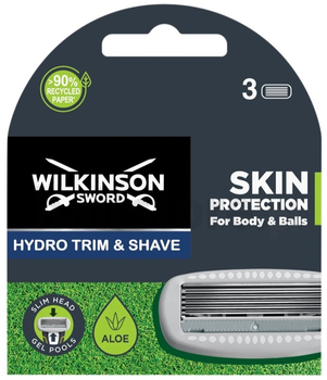 Wymienne wkłady do maszynki do golenia Wilkinson Sword Hydro Trim & Shave 3 szt (4027800372607)