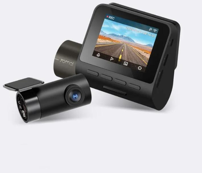 Автомобільний відеореєстратор комплект Xiaomi 70mai Dash Cam A200 Global + задняя камера Rear Cam RC11 (керування зі смартфону)