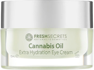 Крем для області навколо очей "Екстрозволожувальний" - Madis Fresh Secrets Cannabis Oil Extra Hydration Eye Cream 15ml (1136104-87817)
