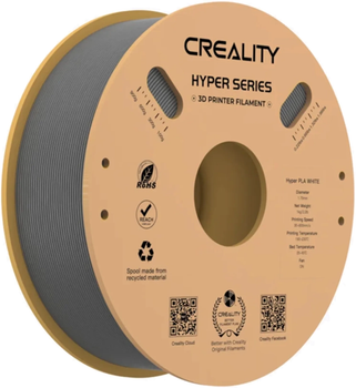 Пластик Creality Hyper PLA Filament для 3D принтера 1 кг 1.75 мм Серый (3301010340)