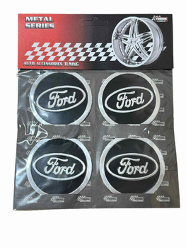 Наклейки на колпаки Ford черный диам. 60мм (KS-66)