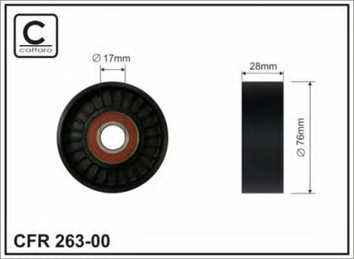 Ролик натяжний CAFFARO (263-00) Caffaro (26300)