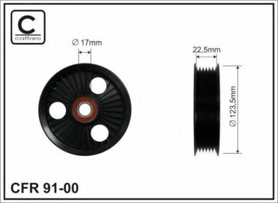 Ролик обводной CAFFARO (91-00) Caffaro (9100)