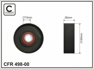 Ролик натяжной CAFFARO (498-00) Caffaro (49800)