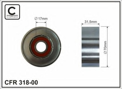 Ролик натяжной CAFFARO (318-00) Caffaro (31800)