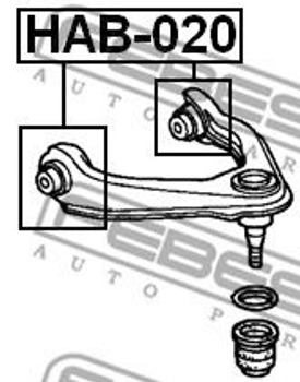 Сайлентблок переднего верхнього ричага CR-V RD1/RD2 97-01 Febest (HAB020)