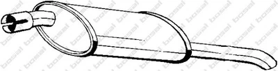 Глушник задній Opel ASTRA F 91-96 Bosal (185-009) Bosal (185009)