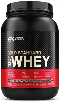 Сироватковий протеїн ізолят Optimum Nutrition 100% Whey Gold Standard 900 г Подвійний шоколад