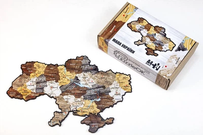 Дерев'яний пазл PuzzleOK Карта України (PuzA4-01220)