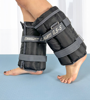 Утяжелители-трансформер EasyFit (TNS-10) 2 шт по 0,5÷5 кг (жилет до 10 кг) (универсальные наборные манжеты для рук и ног с песком, жилет утяжелитель с регулируемым сменным весом для бега)