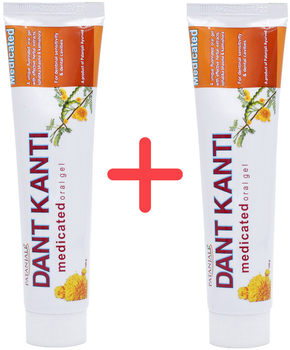 Упаковка лечебных гелей для полости рта Patanjali Ayurved Dant Kanti 100 г х 2 шт (8904109465505)