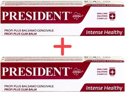 Упаковка зубної пасти President Active Plus 30 мл х 2 шт (8030009700443)