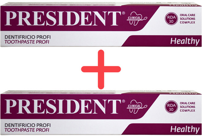 Упаковка зубной пасты President Profi 75 мл х 2 шт (8030009700566)