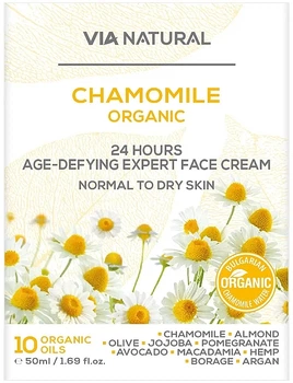 Экспертный крем для лица против старения 24ч "Ромашка Органик" - BioFresh Via Natural Chamomile Organic 24HAge-Defying Expert Face Cream 50ml (1305625-143450)